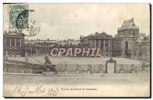 Cartes postales Facade Du Palais De Versailles