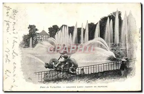 Cartes postales Parc De Versailles Grandes eaux bassin de Neptune