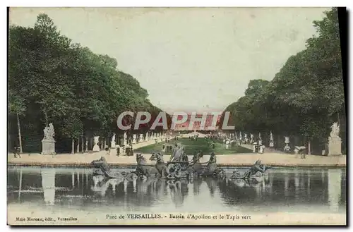 Cartes postales Parc De Versailles Bassin d&#39Apollon et le tapis vert