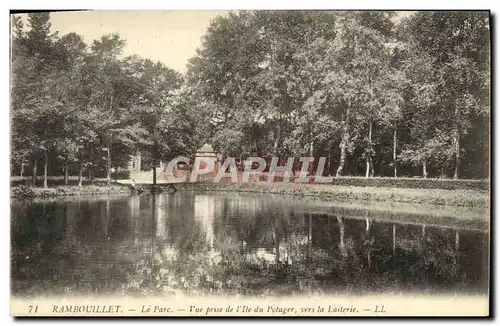 Ansichtskarte AK Rambouillet Le Parc Vue Prise De l&#39Ile du potager vers la laiterie