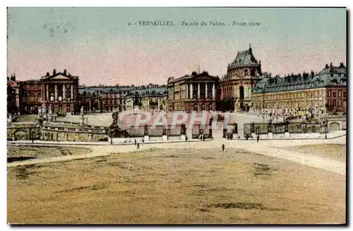 Cartes postales Versailles Facade Du Palais Front