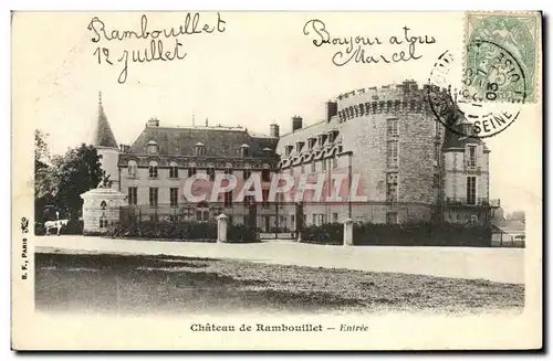 VINTAGE POSTCARD Castle Of Entered Rambouillet