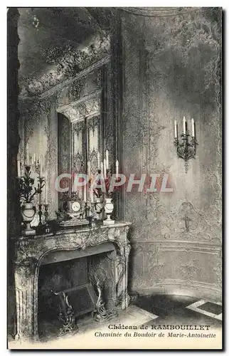 Cartes postales Chateau de Rambouillet cheminee du boudoir de Marie Antoinette