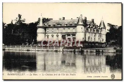 Ansichtskarte AK Rambouillet Le Parc Le Chateau pris de i&#39lle des poules