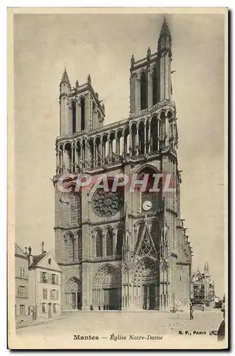 Cartes postales Mantes Eglise Notre Dame