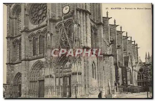 Cartes postales Mantes Portail De Notre Dame