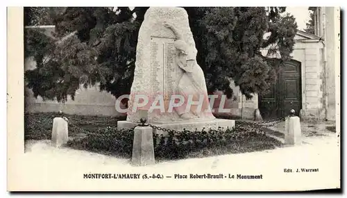 Cartes postales Montfort L&#39Amaury Place Robert Brault Le Monument