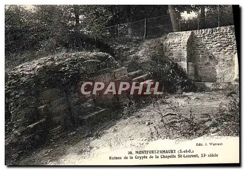 Cartes postales Montfort L&#39Amaury Ruines de la crypte de la chapelle st laurent