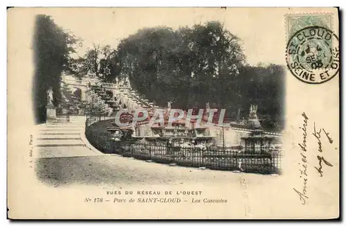 Cartes postales Vues du Reseau De l&#39Ouest Parc Du Saint Cloud Les Cascades