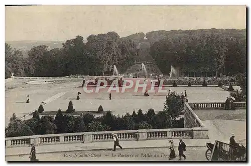 Cartes postales Parc de Saint Cloud Le parterre et l&#39allee du fer
