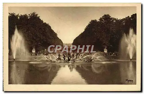 Cartes postales Versailles Le char d&#39Apollon par Tuby Le tapis vert et le chateau