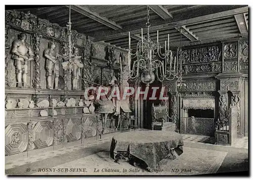 Cartes postales Rosny Sur Seine Le Chateau la Salle a manger Armures Militaria