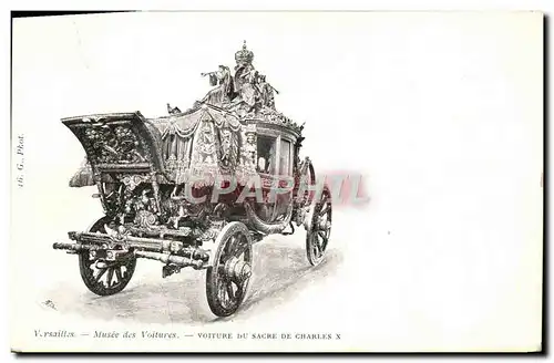 Cartes postales Versailles Musee des Voitures Voiture du Sacre de Charles X