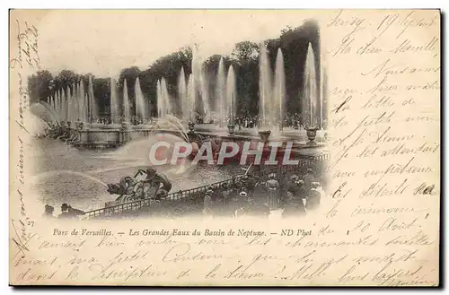 Cartes postales Versailles Les Grandes Eaux du Bassin de Neptune