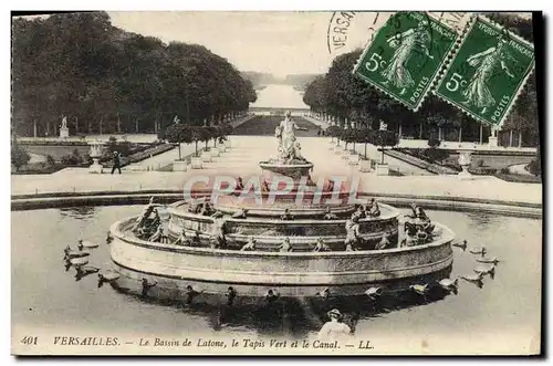 Ansichtskarte AK Versailles Le Bassin de Latone le Tapis Vert et le Canal