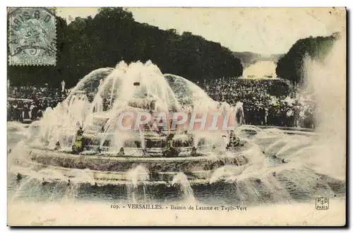 Cartes postales Versailles Bassin de Latone et tapis vert