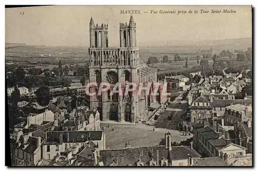 Ansichtskarte AK Mantes Vue Generale Prise de la Tour Saint Maclou