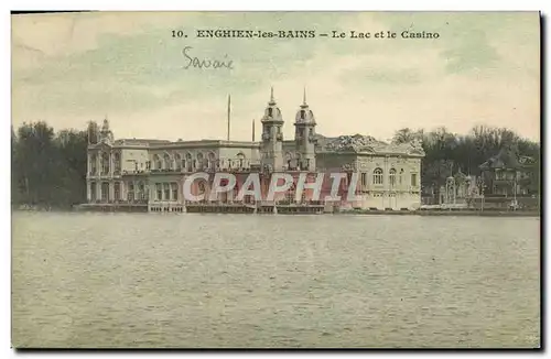 Cartes postales Enghien les Bains Le lac et le casino