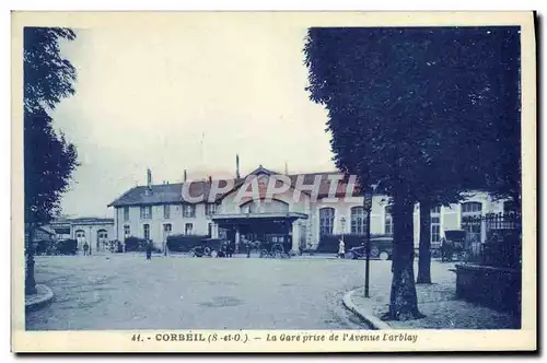 Cartes postales Corbeil La Gare Prise de L'Avenue Larblay