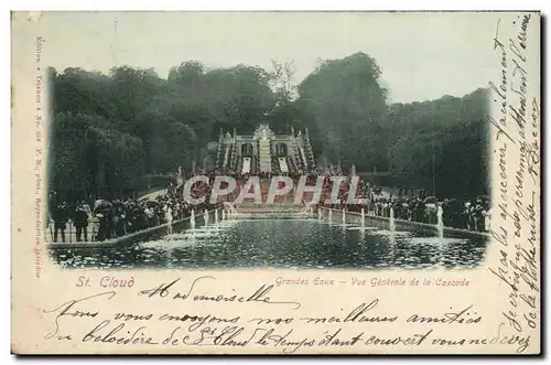 Ansichtskarte AK St Cloud Grandes Eaux Vue Generale de la Cascade