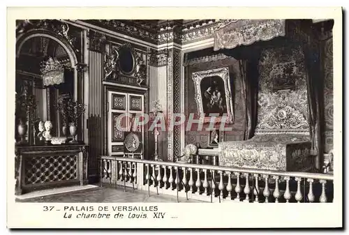 Ansichtskarte AK Palais De Versailles La Chambre de Louis XIV