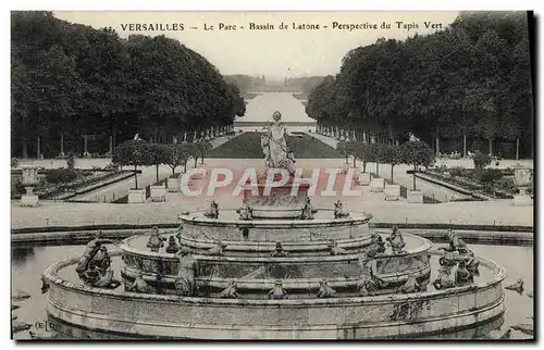 Ansichtskarte AK Versailles Le Parc Bassin de Latone Perspective du Tapis vert