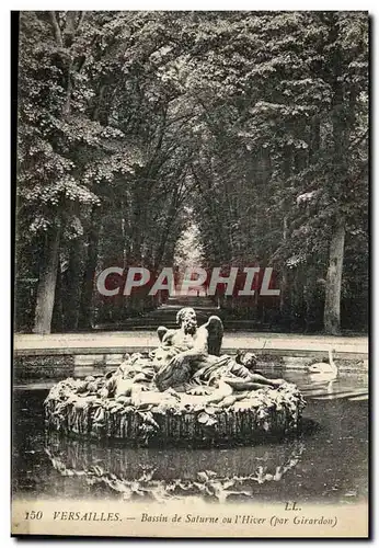 Cartes postales Versailles Bassin de Saturne ou L&#39Hiver par Girardon