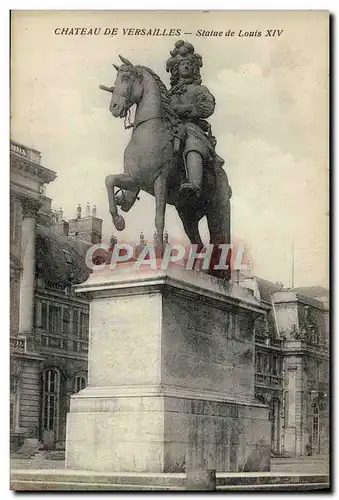 Ansichtskarte AK Versailles Chateau De Statue de Louis XIV