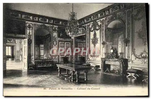 Cartes postales Versailles Cabinet du Conseil Palais