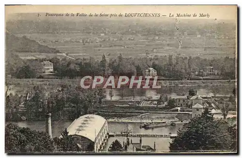 Cartes postales Louveciennes La Machine de Marly Panorama de la vallee de la Seine