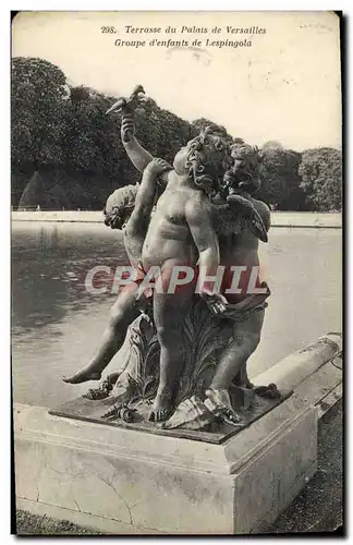 Cartes postales Terrasse du Palais de Versailles Groupe d&#39Enfants de Lespingola