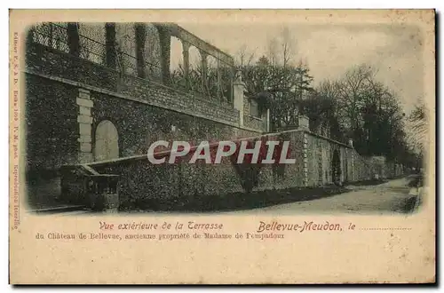 Cartes postales Bellevue Meudon Vue exterieure de la terrasse du chateau de Bellevue