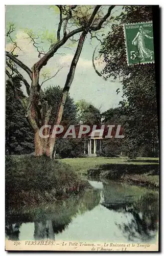 Cartes postales Versailles Le Petit Trianon Le Ruisseau et le Temple