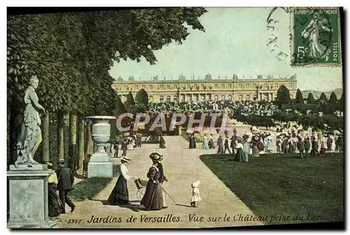 Cartes postales Versailles Jardins de Vue Sur le Chateau