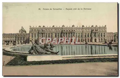 Cartes postales Versailles Palais de Facade Cote de la Terrasse