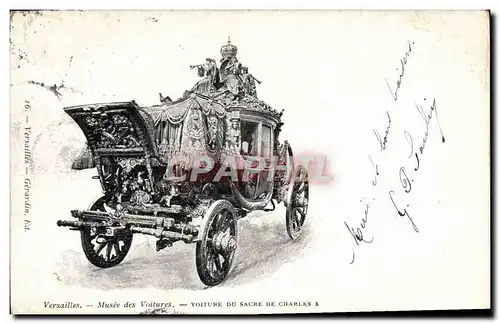 Cartes postales Versailles Voiture Du Sacre De Charles X