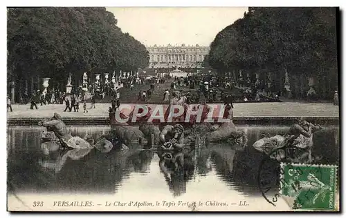 Ansichtskarte AK Versailles Le Char d&#39Apolion le Tapis vert et le chateau