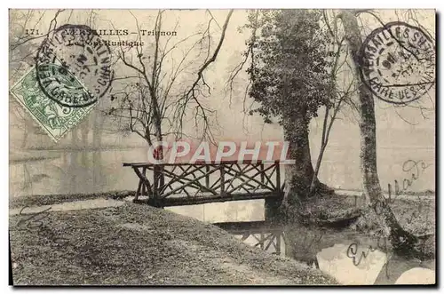 Cartes postales Versailles Trianon Le pont rustique