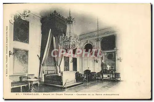 Ansichtskarte AK Versailles Palais du Trianon Chambre de la reine d&#39Angleterre