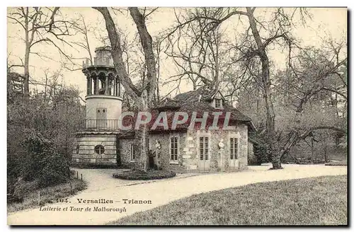 Cartes postales Versailles Trianon Laiterie et tour de Malborough