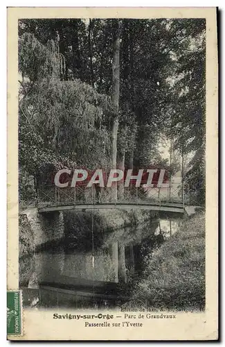 Ansichtskarte AK Savigny sur Orge Parc de Grandvaux Passerelle sur l&#39Yvette