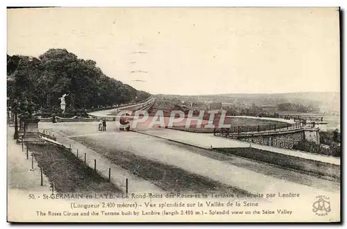 Cartes postales Saint Germain En Laye Le rond point et la terrasse construite par Lenotre