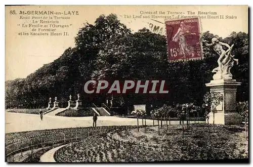 Cartes postales Saint Germain En Laye Rond point de la terrasse Le rosarium La feuille et l'ouragan de Forest