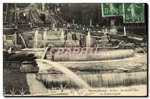 Ansichtskarte AK Saint Cloud Le Parc Les Grandes Eaux La Grande Cascade