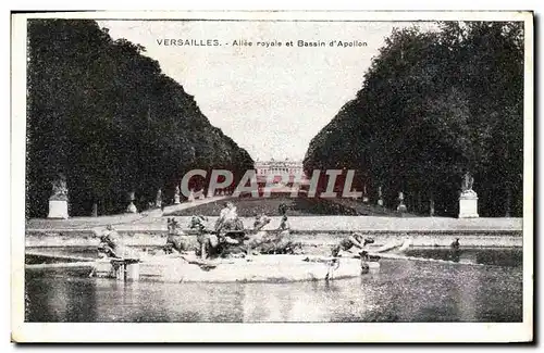 Cartes postales Versailles Allee Royale et bassin d&#39Apollon