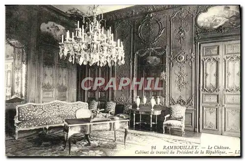 Ansichtskarte AK Rambouillet Le chateau Cabinet du travail du President de la Republique