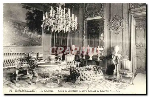 Ansichtskarte AK Rambouillet Le chateau salon de reception ancien conseil de Charles X