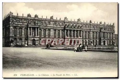 Ansichtskarte AK Versailles Le chateau la facade du parc