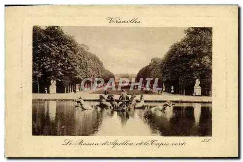 Cartes postales Versailles Le Bassin D&#39Apollon et le tapis vert