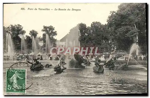 Ansichtskarte AK Parc De Versailles Le Bassin Du Dragon